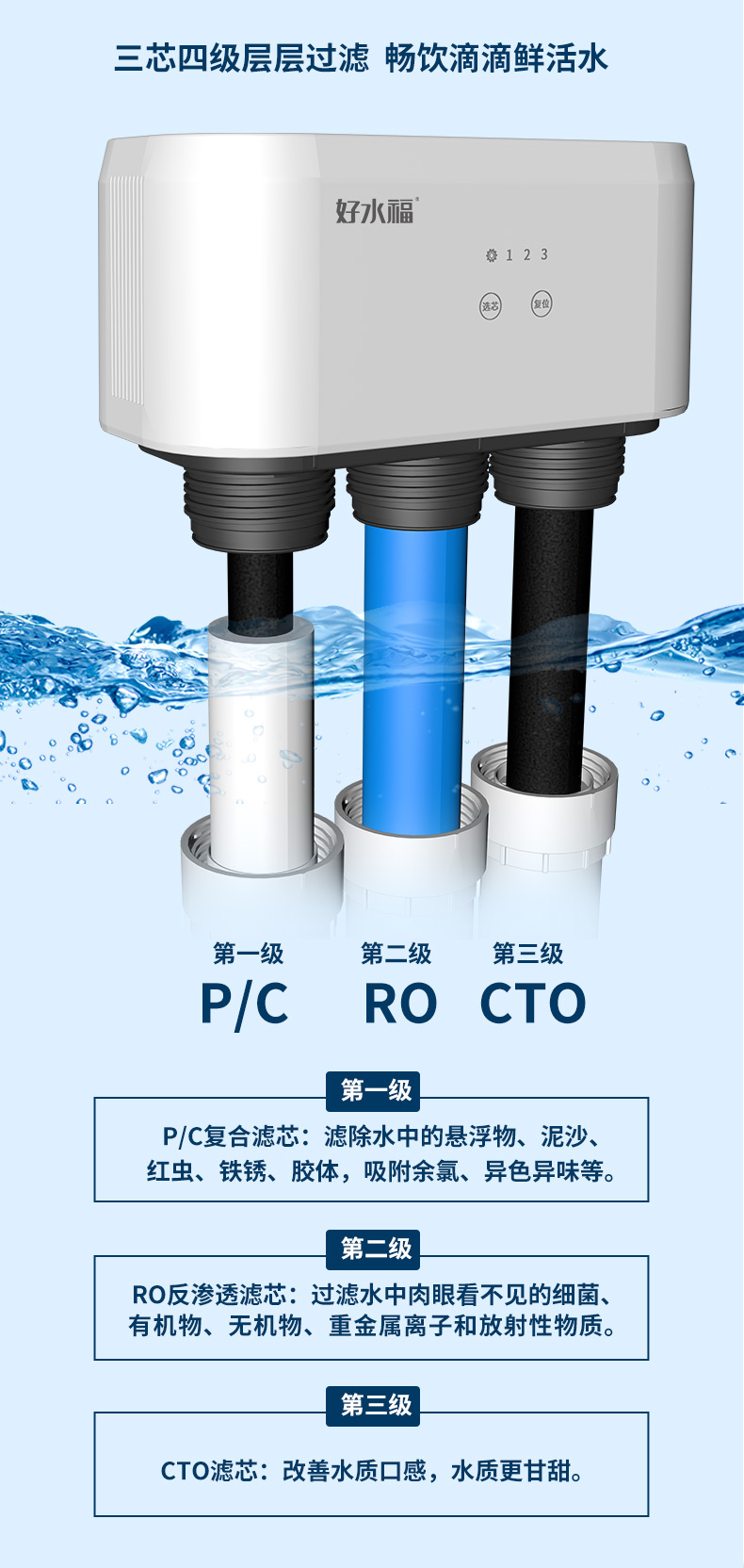 家乐事好水福家用净水器